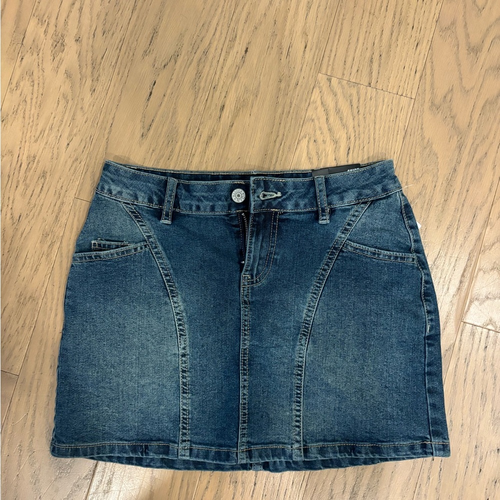 Trendy Denim Mini Skirt